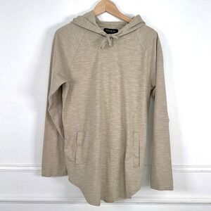 PacSun Longer Fit Knit Hoodie Beige Melange Women's Size M Casual Comfort